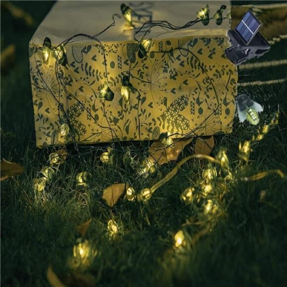 Solar Firefly Lights, 30 LED Solar Fireflies Lightning Bugs Fairy String - Picture 1 of 7